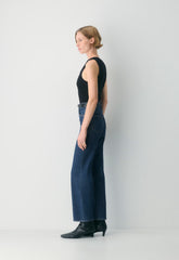 Denim Forum The Arlo Hi-Rise Straight Jean - BLEU IN THE DARK
