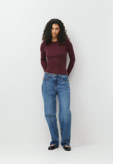 HomeStretch™ Rib Solo Longsleeve - MAGNOLIA/GALA PLUM