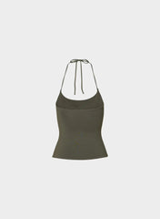 Original Contour Grace Halter Top - FLINT GREEN