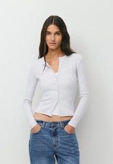 HomeStretch™ Rib Syncopation Longsleeve - HEATHER CHROME