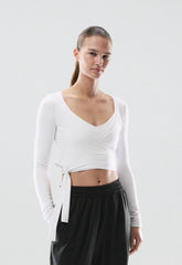 BUTTER Focal Wrap Longsleeve - BRIGHT WHITE