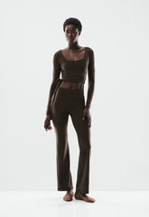 BUTTER Focal Wrap Longsleeve - CACAO NIB BROWN