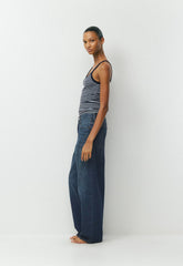 HomeStretch™ Rib Spectrum Cami Tank - ADMRL NAVY/RIPPLE BLUE