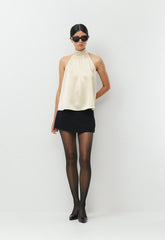 Fallaway Satin Top - SEASIDE CREAM