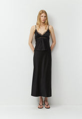 Foxtrot Satin Camisole - BLACK/BLACK