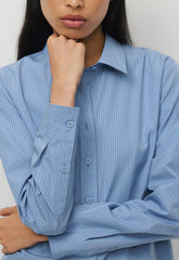 Concourse Poplin Shirt - CRNFL BLE/CHCO BROWN