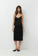 Rosalind Satin Camisole - BLACK