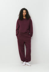 Cozy Sweatfleece Perfect Crew Sweatshirt - GALA PLUM