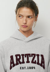Cozy Sweatfleece Perfect Hoodie - HTHR CHRM/ GL PLUM