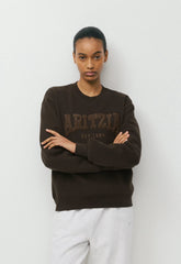 Cozy Sweatfleece Perfect Crew Sweatshirt - LAZULI BLUE/LT BIRCH