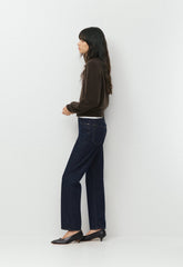 Essential Wool Cashmere London Cardigan - CACAO NIB BROWN