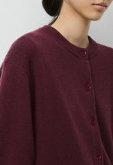 Essential Cashmere Acclaim Cardigan - GALA PLUM