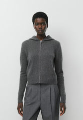 Essential Cashmere Idyllic Zip Hoodie - SPECKLED CHARCOAL
