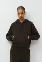 Cozy Sweatfleece Boyfriend Boxy Hoodie - CACAO NIB BROWN