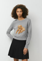 Cotton Charm™ Teatime Icon Sweater - HTHR DRK GREY/ZADIE