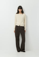 Wool Cashmere Noteworthy Cardigan - SEASIDE CREAM