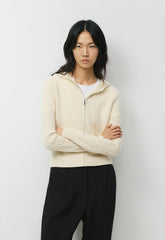Wool Cashmere Idyllic Zip Hoodie - SEASIDE CREAM