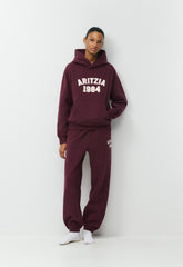 Cozy Sweatfleece Perfect Hoodie - GALA PLUM/ LT BIRCH