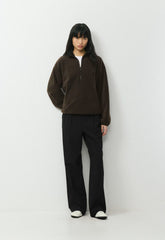 Mellow 1/2 Zip - Bigfoot Fleece - CACAO NIB BROWN