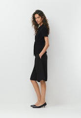 Brynn Shortsleeve Blazer - Sway Crepe - BLACK