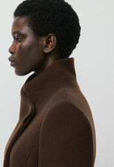 The Connor Coat - Soft Wool Cashmere - RICH MOCHA BROWN
