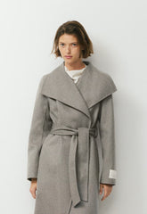 The Portfolio Double-Faced Coat - Luxe (Re)Wool - HEATHER DARK TAUPE