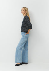 Denim Forum The Farrah Hi-Rise Wide Jean - 7 YRS BLEU TABOO