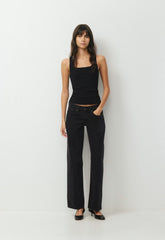 Denim Forum The ‘90s Relaxed Ultra Lo-Rise Wide Jean - BLACK EYELINER