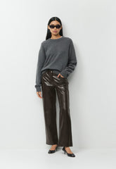 Axis Pant - UnReal Leather - RICH MOCHA BROWN