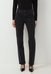 Denim Forum The ‘90s Snatched Hi-Rise Straight Jean - BLACK EYELINER