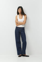 Denim Forum The ‘90s Relaxed Ultra Lo-Rise Wide Jean - NO-STRESS DARK BLUE