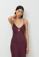 Duskfall Satin Dress - GALA PLUM