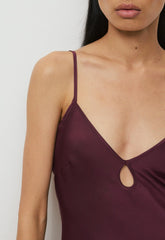 Duskfall Satin Dress - GALA PLUM