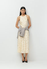 Windswept Satin Dress - SSD CRM/PNK