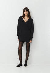 Essential Wool Cashmere Library Dress - BLACK