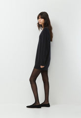 Essential Wool Cashmere Library Dress - BLACK