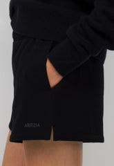 Cozy Sweatfleece Mega Hi-Rise Mini Short - BLACK