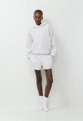 Cozy Sweatfleece Mega Hi-Rise Mini Short - HEATHER CLOUD WHITE