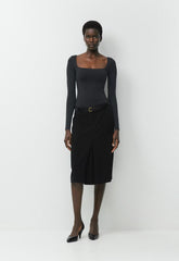Original Contour Headway Squareneck Bodysuit - BLACK