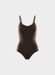 BUTTER Glissade Cami Bodysuit - CACAO NIB BROWN
