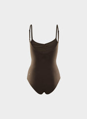 BUTTER Glissade Cami Bodysuit - CACAO NIB BROWN