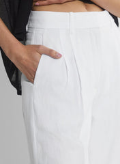 The Effortless Pant™ Cropped - CruiseLinen™ - WHITE
