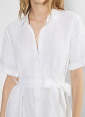 Eleta Linen Maxi Dress - WHITE