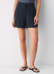 The Effortless Short™ Curve-Fit Mid-Thigh - Crepette™ - DARK NIGHT NAVY