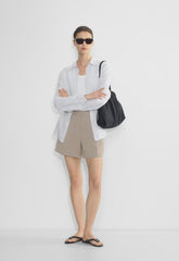 The Effortless Short™ Mid-Thigh - Crepette™ - NOMAD TAUPE