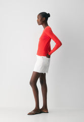 HomeStretch™ Rib Solo Longsleeve - CHERRYBOMB RED