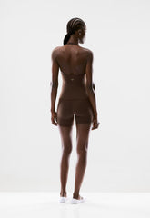 BUTTER Riley Halter Top - RICH MOCHA BROWN