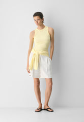 HomeStretch™ Rib Boombox Tank - HEATHER CLOUD WHITE