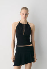 Smooth Matter™ Odeum Halter Top - BLACK