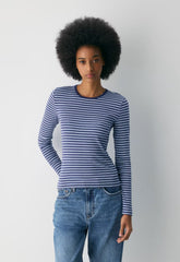HomeStretch™ Rib Solo Longsleeve - HARBOUR NVY/RPPLE BLU